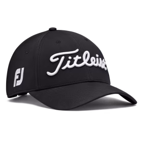 Titleist Tour Performance Cap -Black with White Writing on Front-FJ on rightside/ Pro V1- Titleist on the back-New